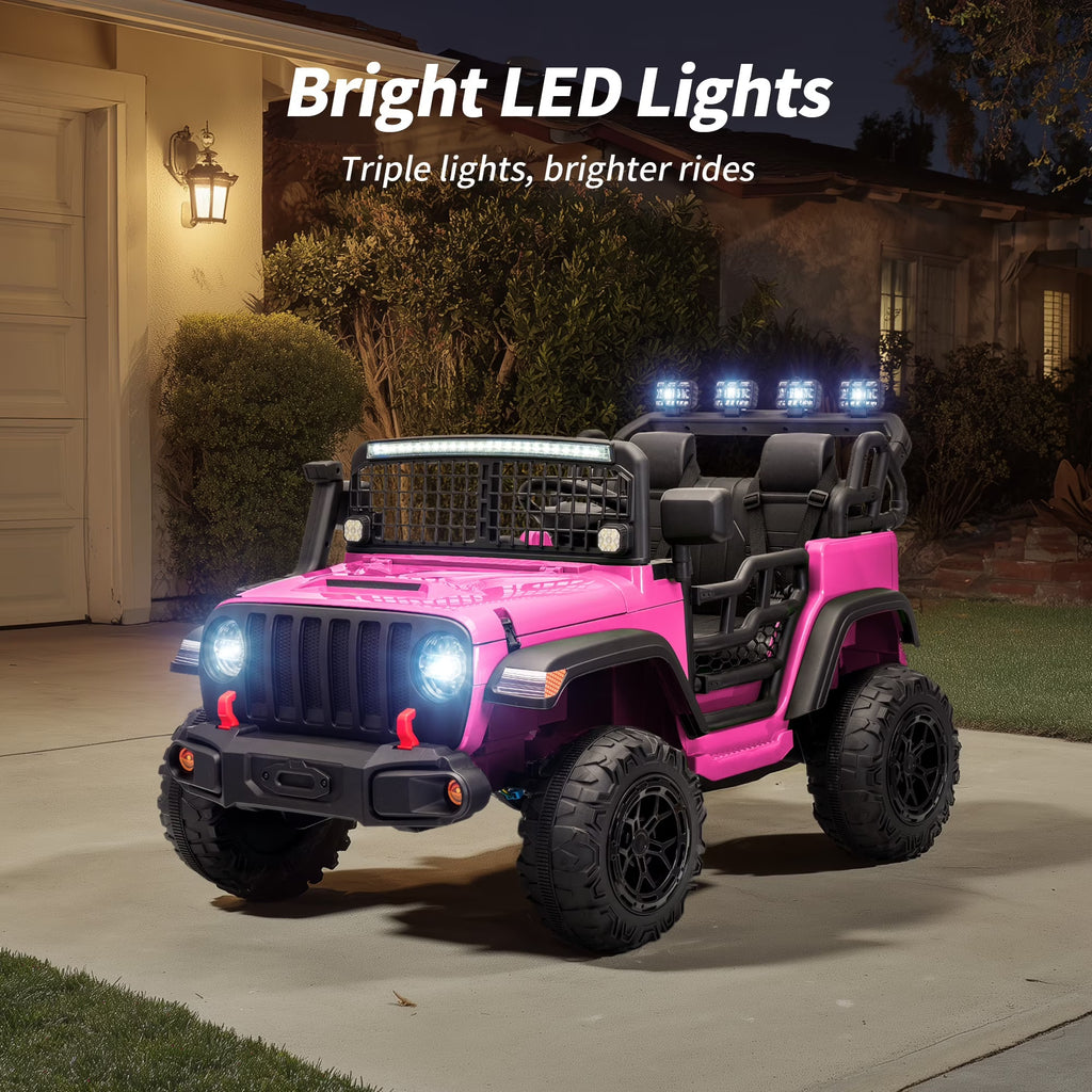 12V 7Ah Kids Ride on Truck, 2 Seater Electric Ride on Toys Car for Big Kids w/ Remote, Bluetooth