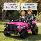 12V 7Ah Kids Ride on Truck, 2 Seater Electric Ride on Toys Car for Big Kids w/ Remote, Bluetooth